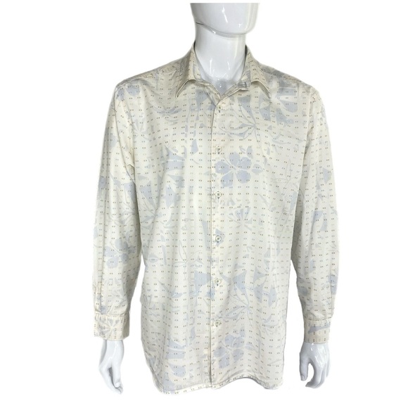 Tommy Bahama Men’s Silk Blend Floral Design Long Sleeve Button Down - Picture 1 of 5